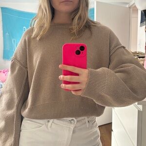 Zara Taupe Knit Sweater